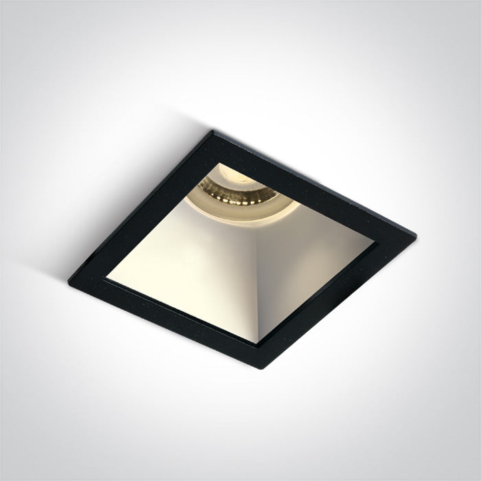 One Light 50105M/B/W BLACK GU10 10W WHITE REFLECTOR DARK LIGHT