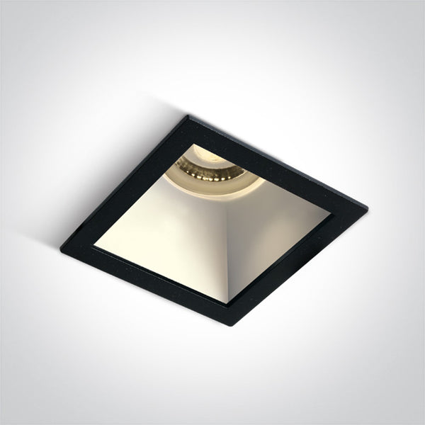 One Light 50105M/B/W BLACK GU10 10W WHITE REFLECTOR DARK LIGHT