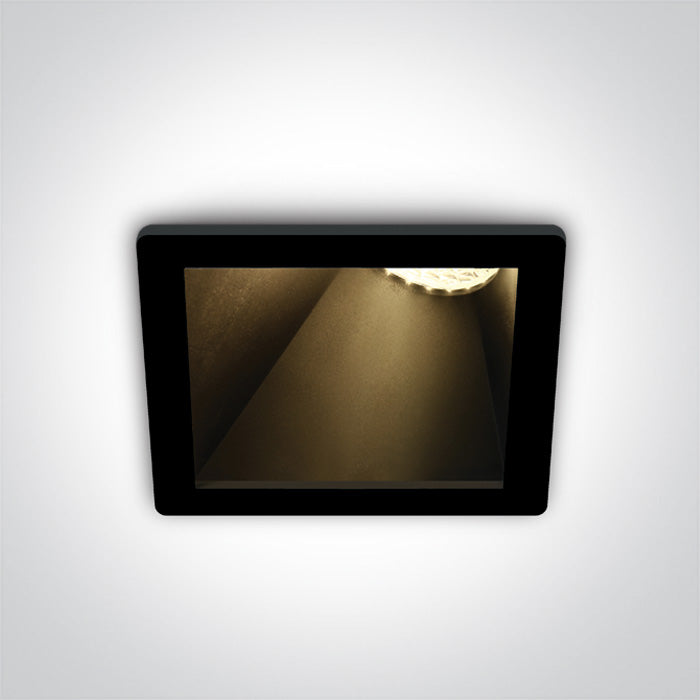 One Light 50105MA/B/B BLACK GU10 10W BLACK REFLECTOR DARK LIGHT ASSYMETRIC