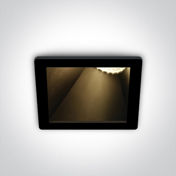 One Light 50105MA/B/B BLACK GU10 10W BLACK REFLECTOR DARK LIGHT ASSYMETRIC