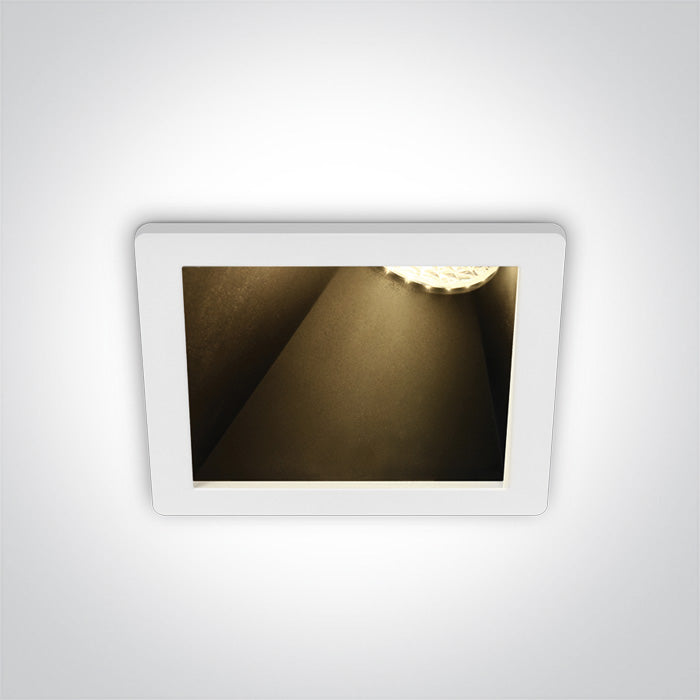 One Light 50105MA/W/B WHITE GU10 10W BLACK REFLECTOR DARK LIGHT ASSYMETRIC