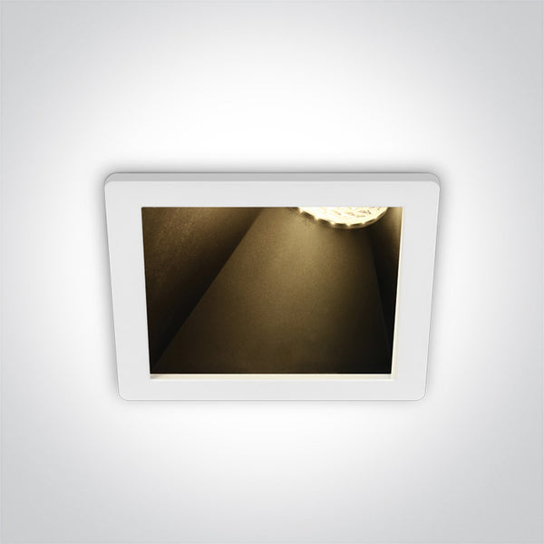 One Light 50105MA/W/B WHITE GU10 10W BLACK REFLECTOR DARK LIGHT ASSYMETRIC