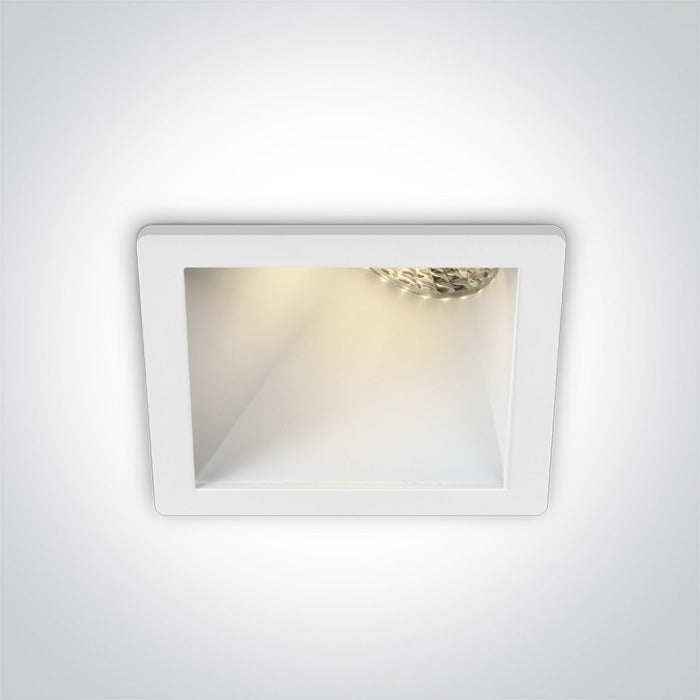 One Light 50105MA/W/W WHITE GU10 10W WHITE REFLECTOR DARK LIGHT ASSYMETRIC