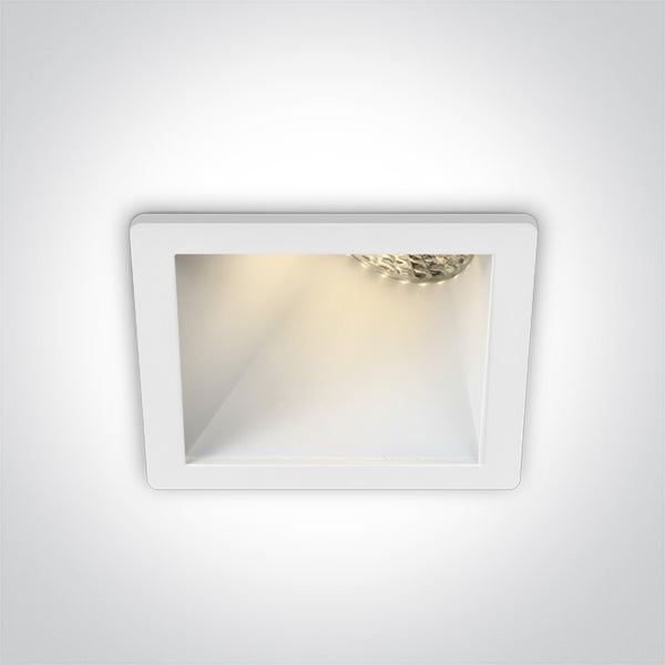 One Light 50105MA/W/W WHITE GU10 10W WHITE REFLECTOR DARK LIGHT ASSYMETRIC