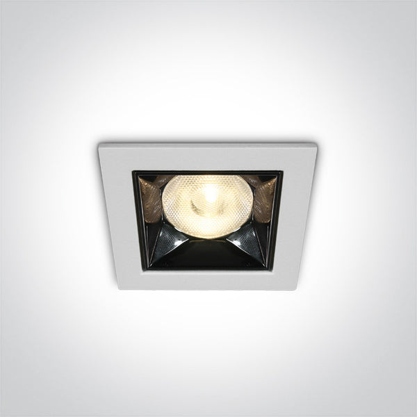One Light 50106B/W/W WHITE LED 6W WW 38deg IP20 230V