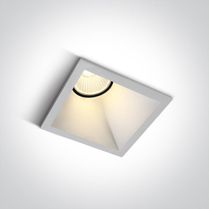 One Light 50108A/W/W WHITE LED 8W WW IP20 50deg ASSYMMETRICAL 230V DARK LIGHT