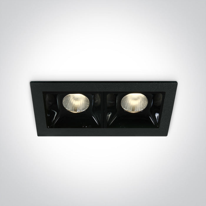 One Light 50202B/B/W BLACK LED 2x2W WW 30deg IP20 700mA DIMMABLE