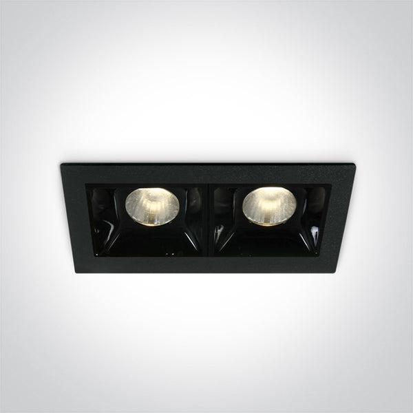 One Light 50202B/B/W BLACK LED 2x2W WW 30deg IP20 700mA DIMMABLE