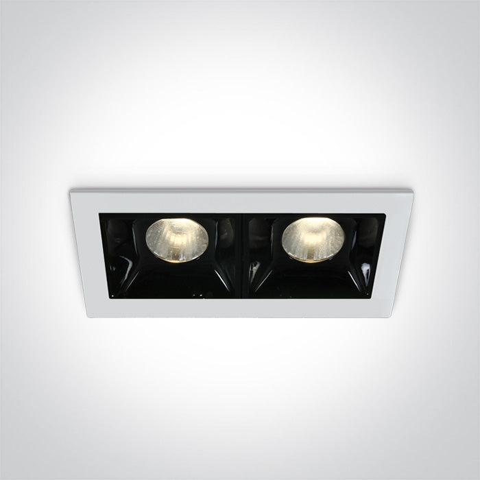 One Light 50202B/W/W WHITE LED 2x2W WW 30deg IP20 700mA DIMMABLE