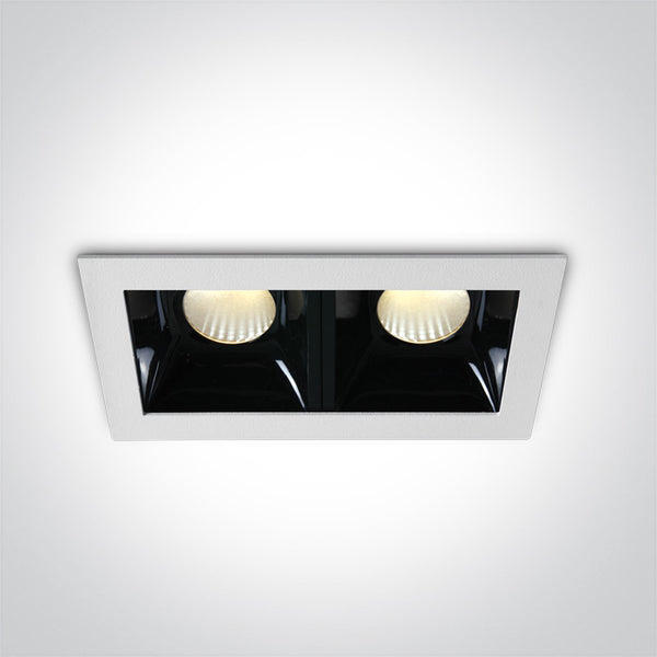 One Light 50207B/W/W WHITE LED 2x6,5W WW 36deg IP20 350mA DIMMABLE