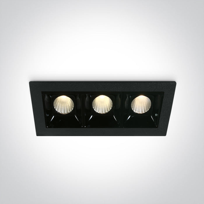 One Light 50302B/B/W BLACK LED 3x2W WW 30deg IP20 700mA DIMMABLE