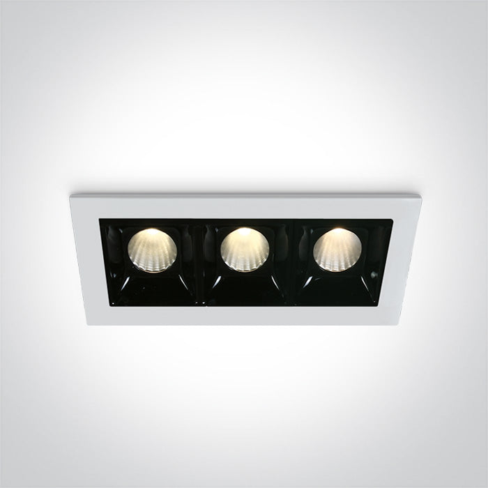 One Light 50302B/W/W WHITE LED 3x2W WW 30deg IP20 700mA DIMMABLE