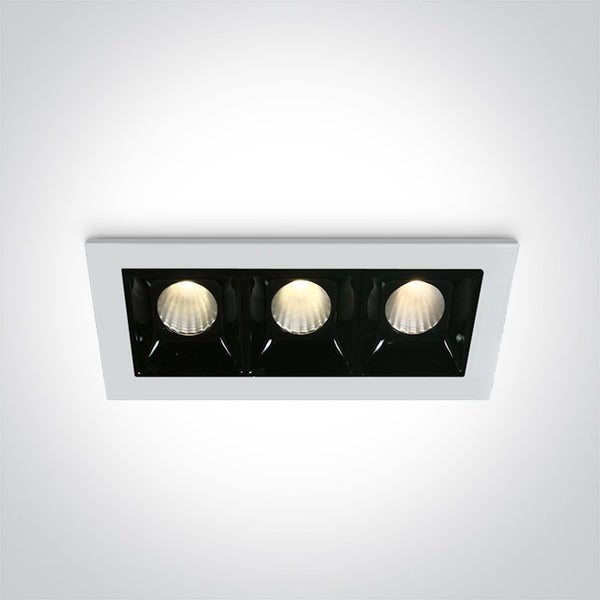 One Light 50302B/W/W WHITE LED 3x2W WW 30deg IP20 700mA DIMMABLE