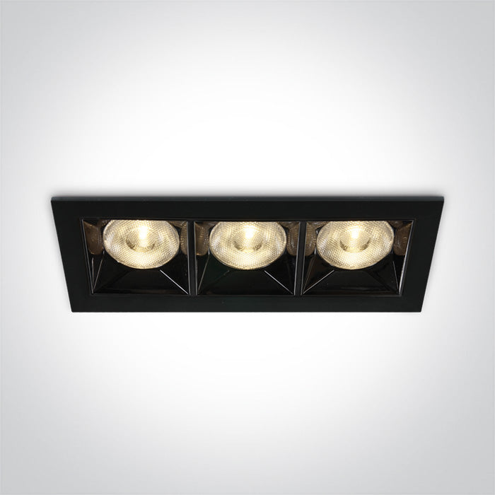 One Light 50306B/B/W BLACK LED 12W WW 38deg IP20 230V