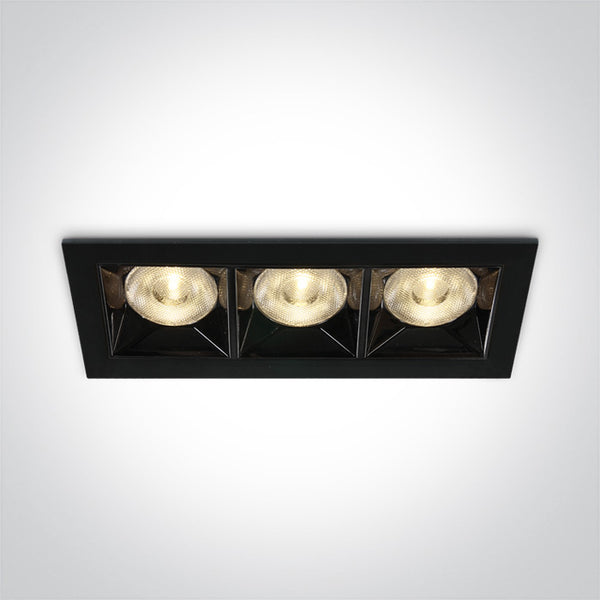 One Light 50306B/B/W BLACK LED 12W WW 38deg IP20 230V