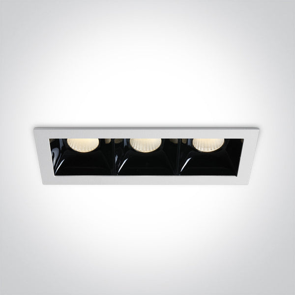 One Light 50307B/W/W WHITE LED 3x6,5W WW 36deg IP20 350mA DIMMABLE