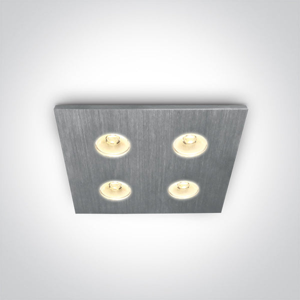 One Light 50401L/D/35 ALUMINIUM LED DAYL 4x1w 35d