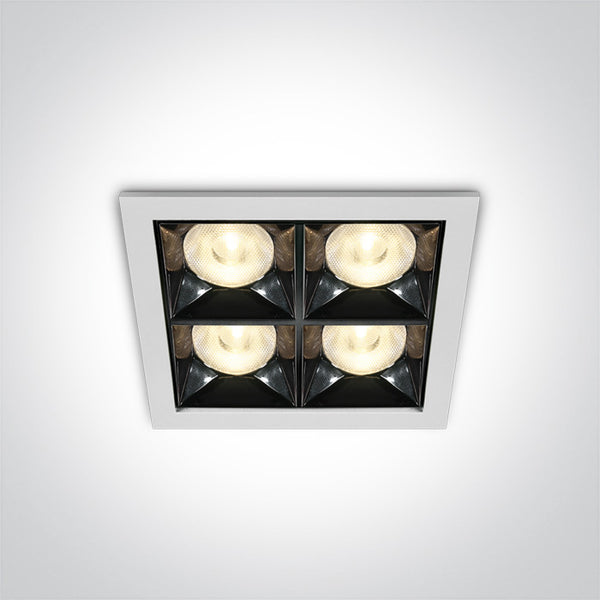 One Light 50406B/W/W WHITE LED 16W WW 38deg IP20 230V