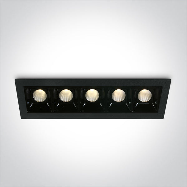 One Light 50502B/B/W BLACK LED 5x2W WW 30deg IP20 700mA DIMMABLE