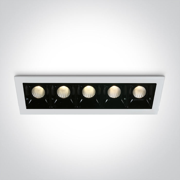 One Light 50502B/W/W WHITE LED 5x2W WW 30deg IP20 700mA DIMMABLE