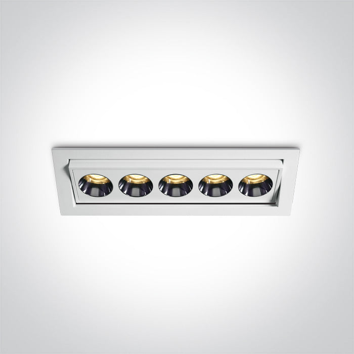 One Light 51012H/W/W WHITE RECESSED LED 12W WW IP20 38deg 230V ADJUSTABLE DARK LIGHT