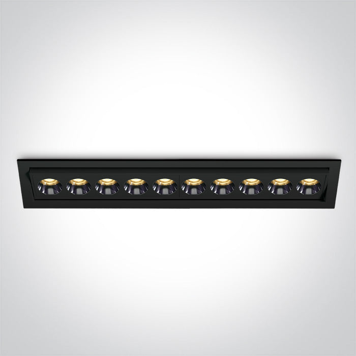 One Light 51024H/B/W BLACK RECESSED LED 24W WW IP20 38deg 230V ADJUSTABLE DARK LIGHT