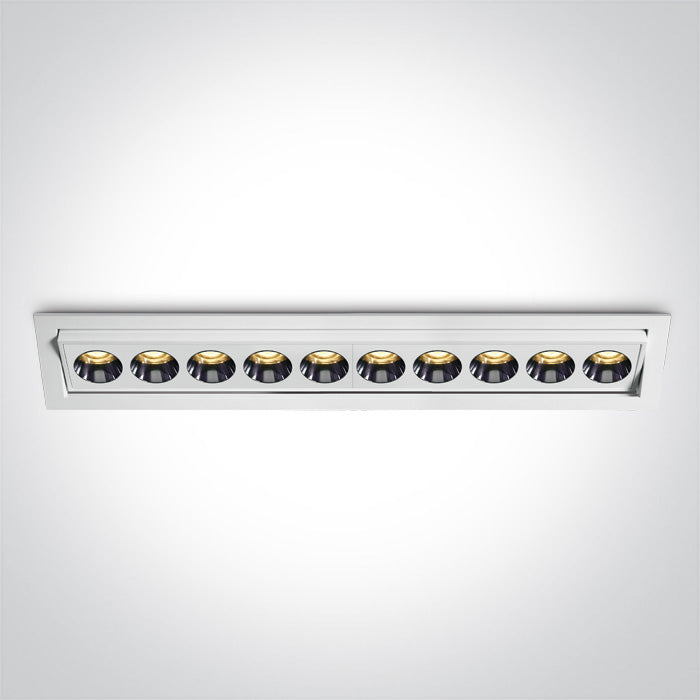 One Light 51024H/W/W WHITE RECESSED LED 24W WW IP20 38deg 230V ADJUSTABLE DARK LIGHT
