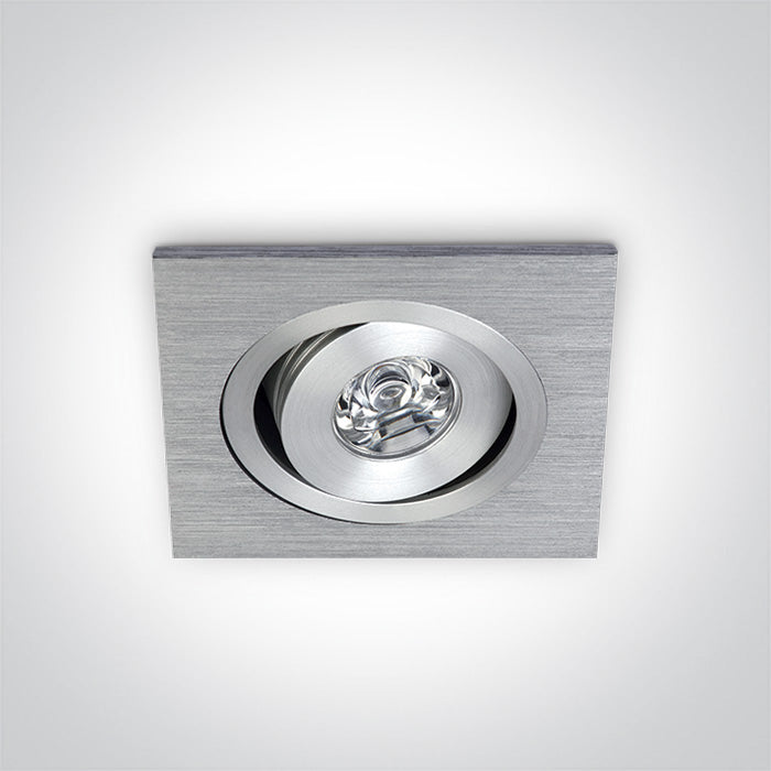 One Light 51101AL/BL/15 ALUMINIUM LED BLUE 1w 15d