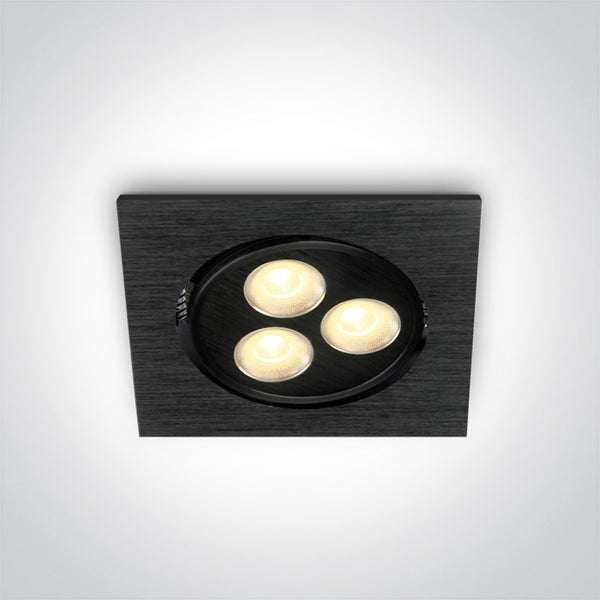 One Light 51103LB/W/35 BLACK LED WARMW 3x1w 35d