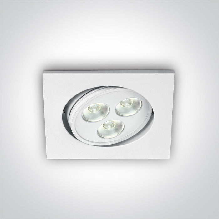 One Light 51103LW/D/35 WHITE LED DAYL 3x1w 35d