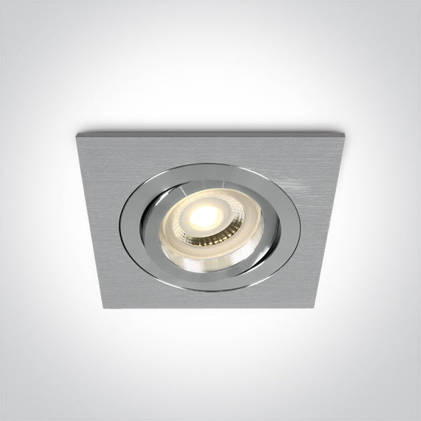 One Light 51105ABG/AL ALUMINIUM GU10 50w ADJUSTABLE