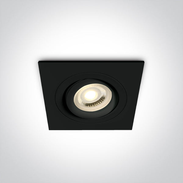One Light 51105ABG/B BLACK GU10 10w ADJUSTABLE