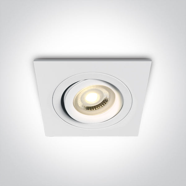 One Light 51105ABG/W WHITE GU10 50w ADJUSTABLE