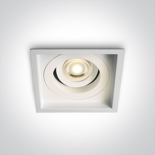 One Light 51105N/W WHITE GU10 50w ADJUSTABLE