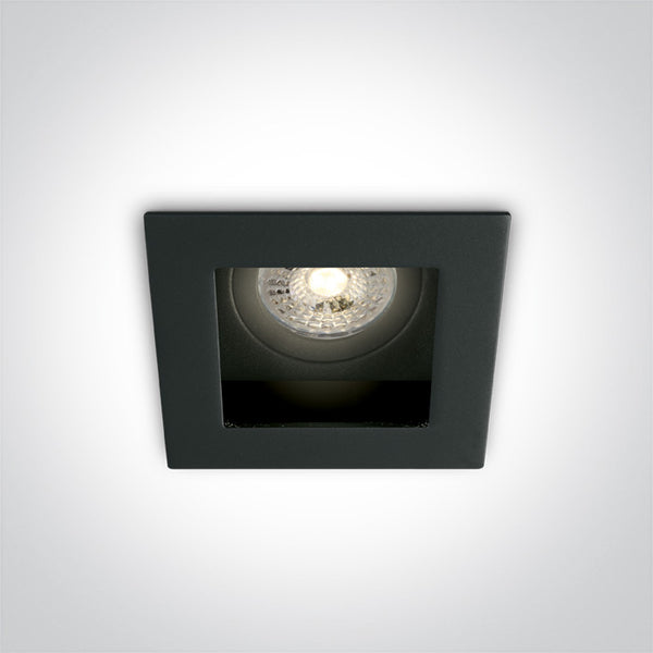 One Light 51105TA/B BLACK ADJUSTABLE GU10 50W DARK LIGHT