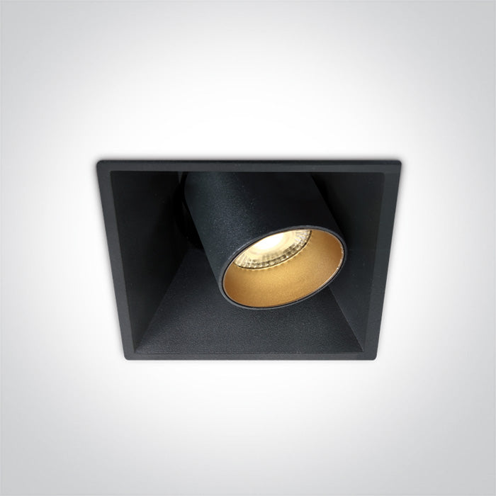 One Light 51111C/B/W BLACK COB 11W WW IP20 38deg 230V ADJUSTABLE DARK LIGHT