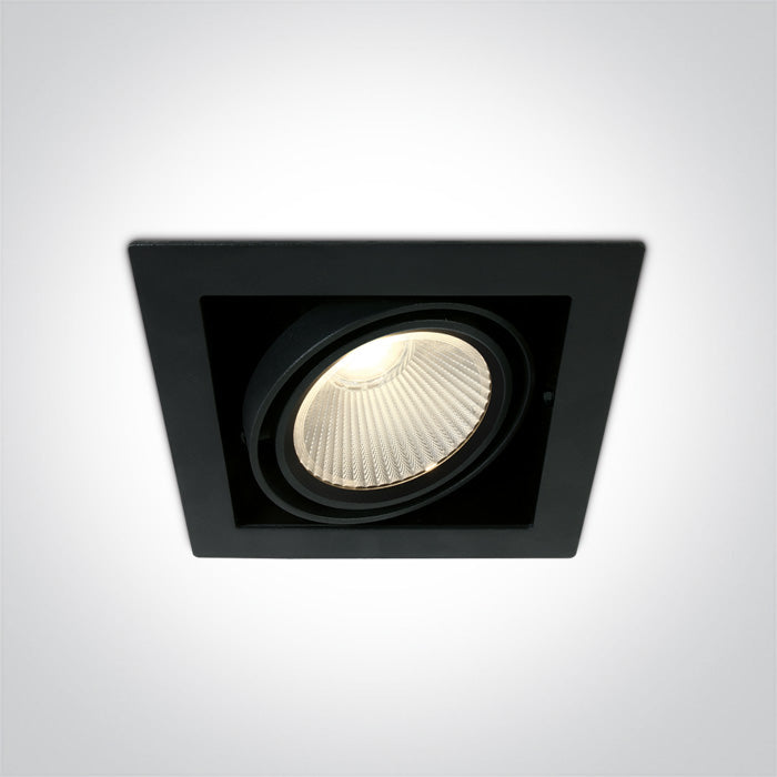 One Light 51130/B/W BLACK COB LED 30W WW 38deg 230V