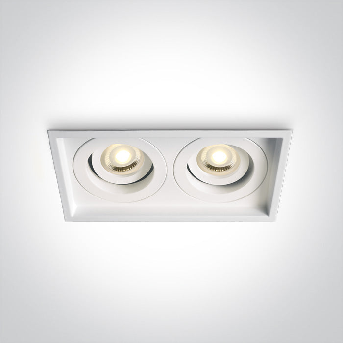 One Light 51205N/W WHITE GU10 50w ADJUSTABLE