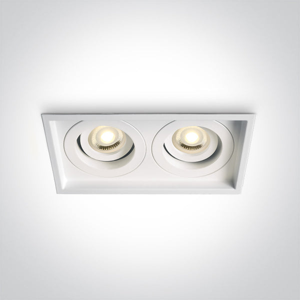 One Light 51205N/W WHITE GU10 50w ADJUSTABLE