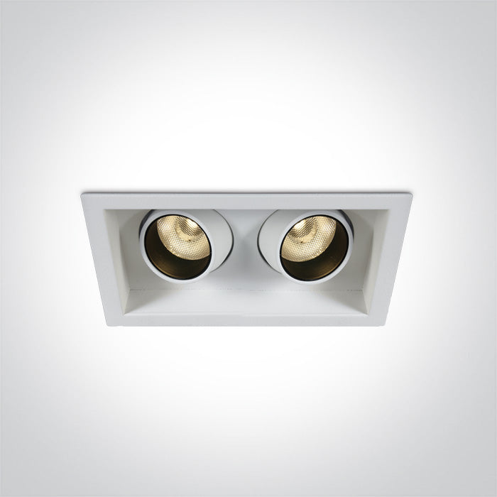 One Light 51206M/W/W WHITE COB LED 2X6W WW 350mA 24deg IP20 DIMMABLE ADJUSTABLE
