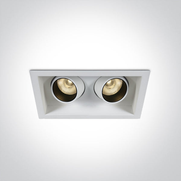 One Light 51206M/W/W WHITE COB LED 2X6W WW 350mA 24deg IP20 DIMMABLE ADJUSTABLE