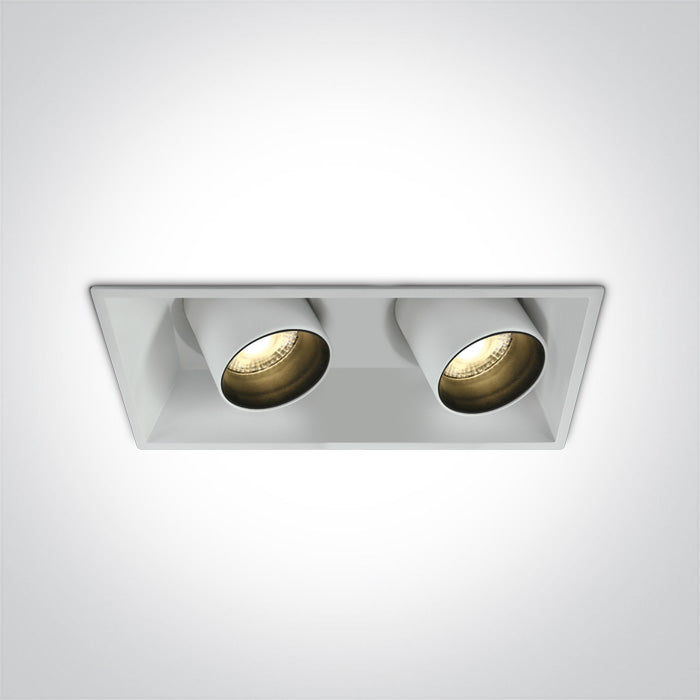 One Light 51211C/W/W WHITE COB 2x11W WW IP20 38deg 230V ADJUSTABLE DARK LIGHT