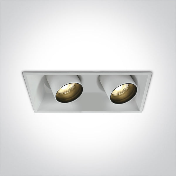 One Light 51211C/W/W WHITE COB 2x11W WW IP20 38deg 230V ADJUSTABLE DARK LIGHT