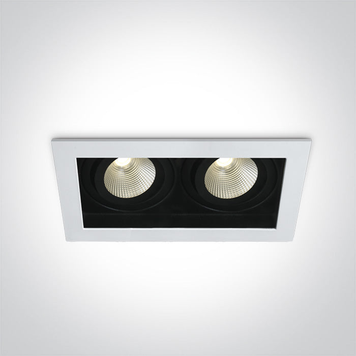 One Light 51212E/W/W WHITE LED 2x12W WW IP20 700mA 40deg ADJUSTABLE SEMI DARK LIGHT