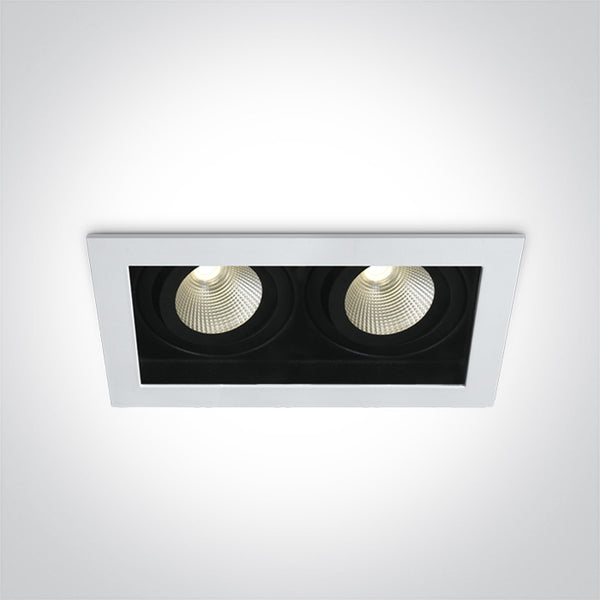One Light 51212E/W/W WHITE LED 2x12W WW IP20 700mA 40deg ADJUSTABLE SEMI DARK LIGHT