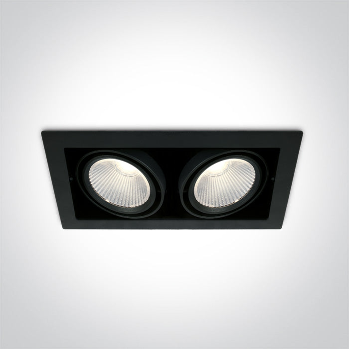 One Light 51230/B/C BLACK COB LED 2x30W CW 38deg 230V