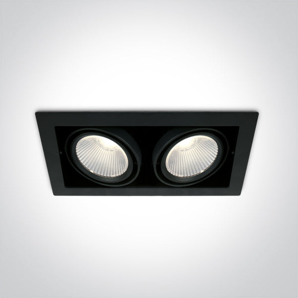 One Light 51230/B/C BLACK COB LED 2x30W CW 38deg 230V