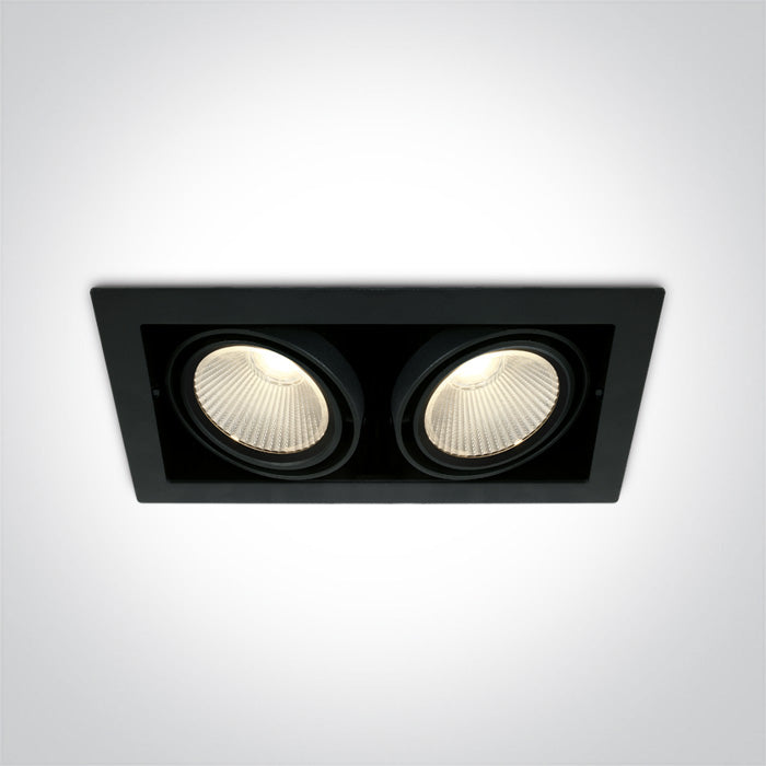 One Light 51230/B/W BLACK COB LED 2x30W WW 38deg 230V