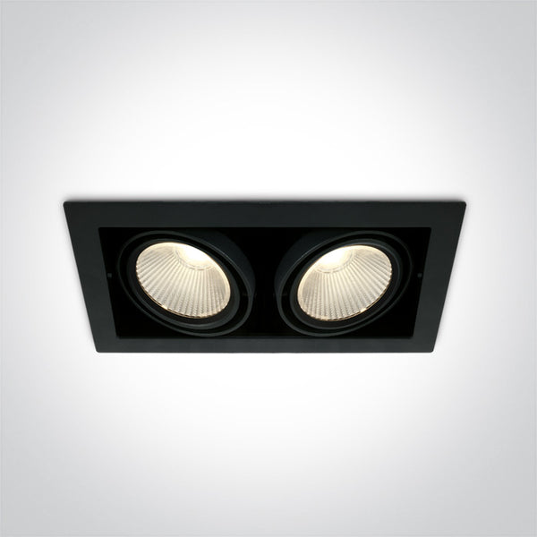 One Light 51230/B/W BLACK COB LED 2x30W WW 38deg 230V
