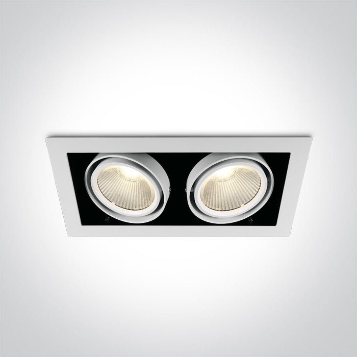 One Light 51230/W/W WHITE COB LED 2x30W WW 38deg 230V